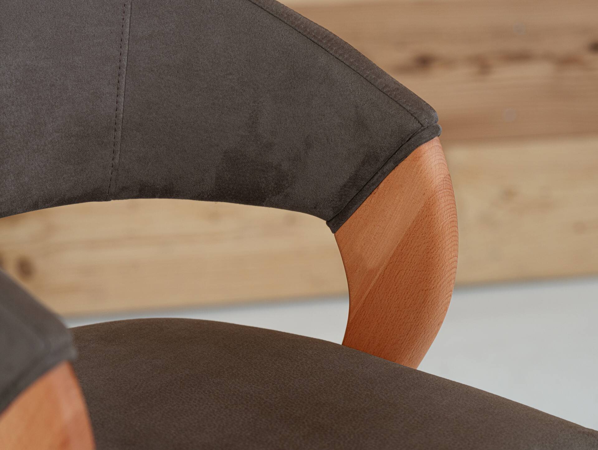 ALONA Polsterstuhl, Material Massivholz/Bezug Kunstleder Buche | espresso