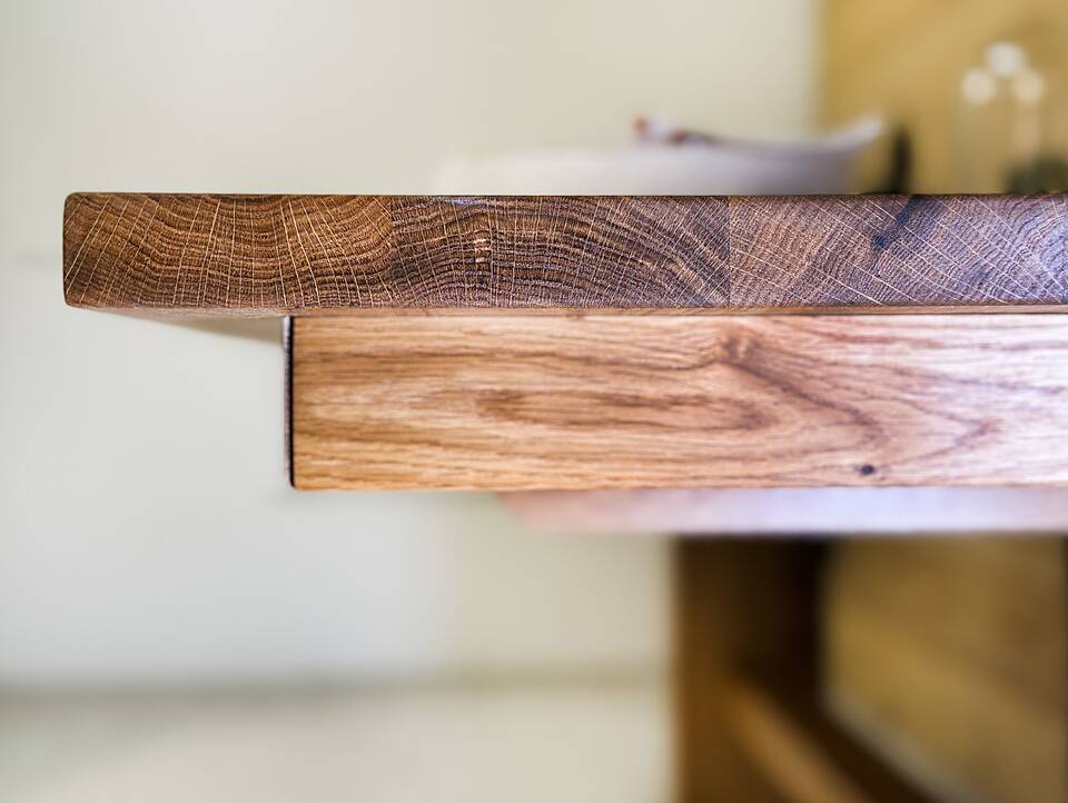 KOOPER Esstisch 200x100 cm, Material Massivholz, Wildeiche geölt 