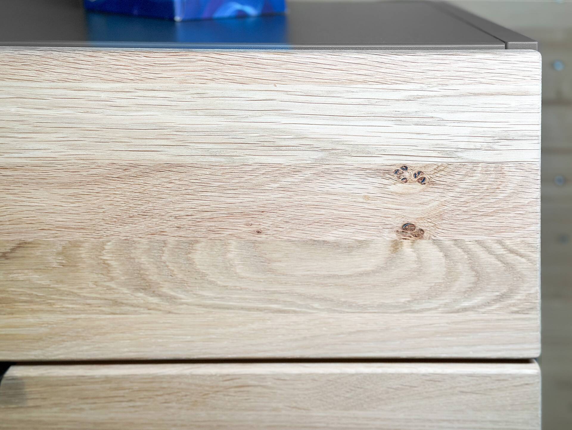 OFFICE OAK Aktenschrank VI, Material teilmassiv, Eiche/graphitfarbig 