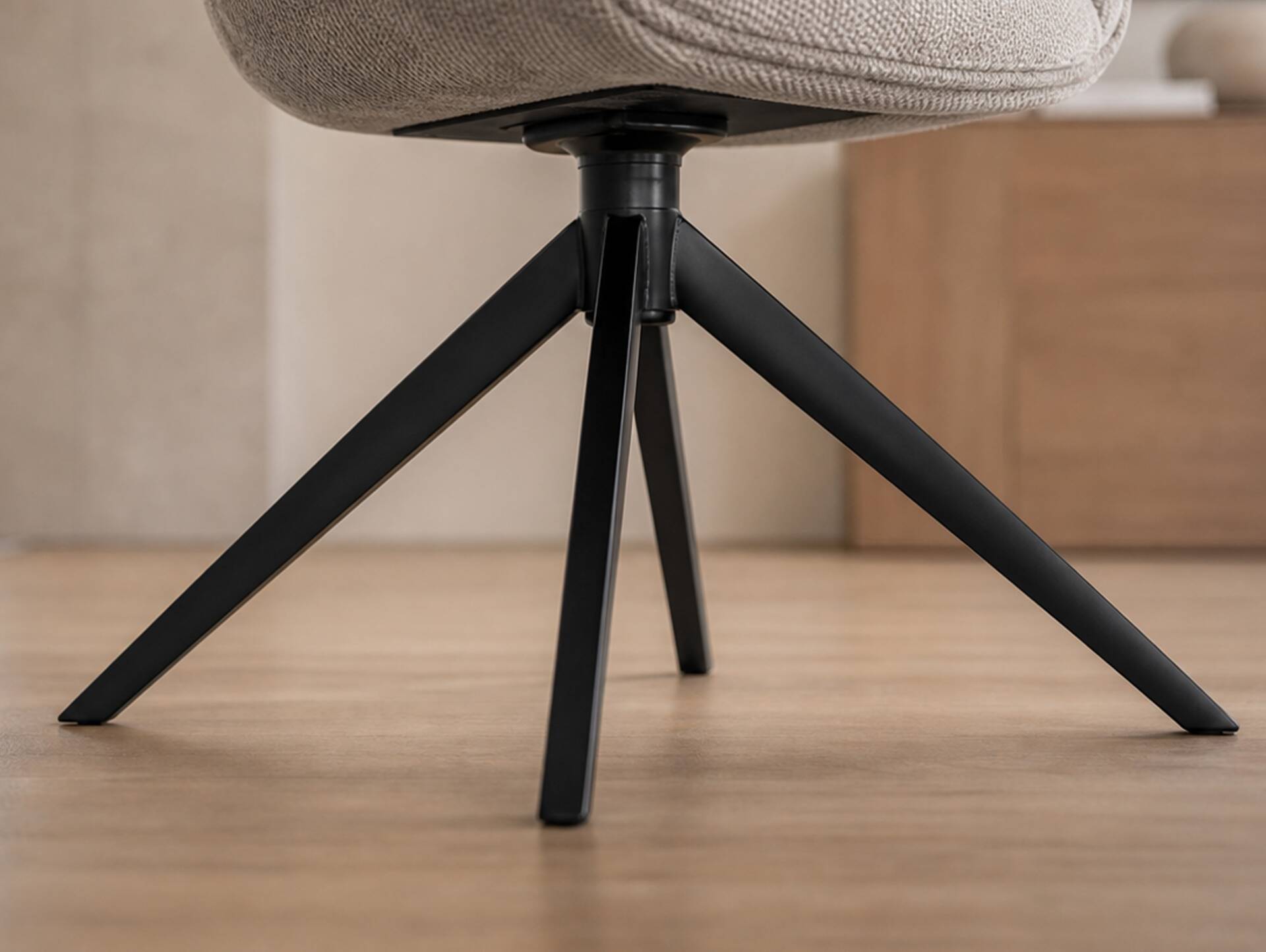 LONDON Schalenstuhl, Material Strukturstoff Beige | 1 Stück