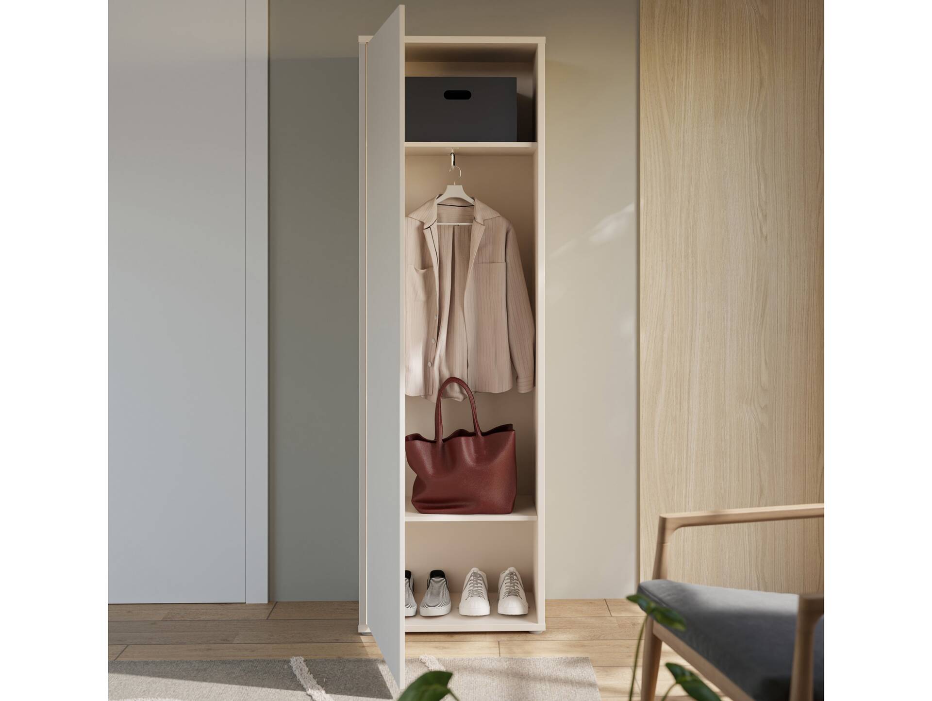 ADIAGO II Garderobenschrank; Material Spanplatte sand 