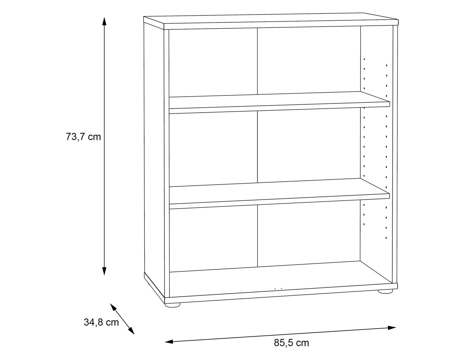 EASY OFFICE NEW Regal III, Material Dekorspanplatte 