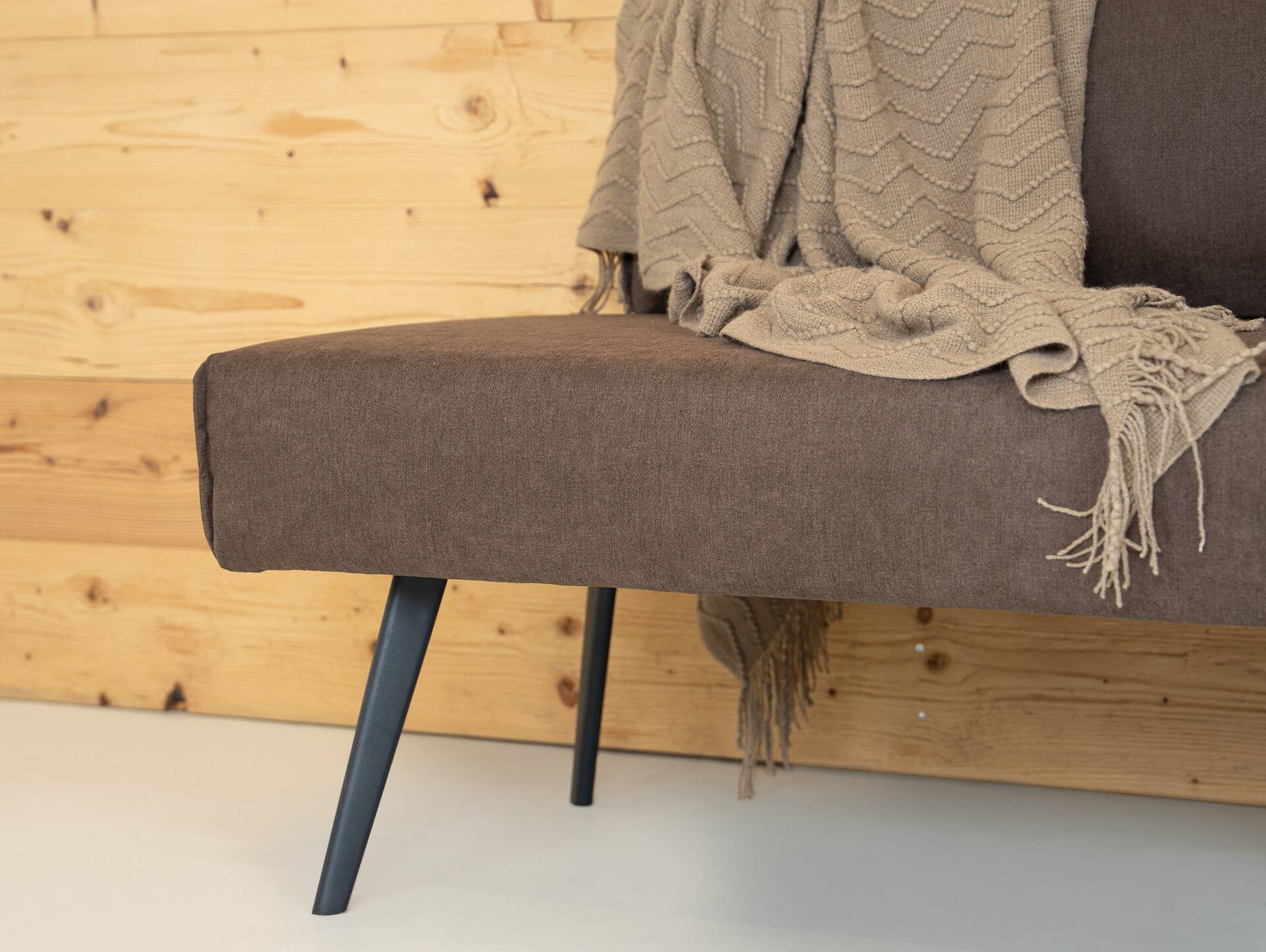 SANTON Sitzbank, Material Stoffbezug 160 cm | braun | mit Rückenlehne