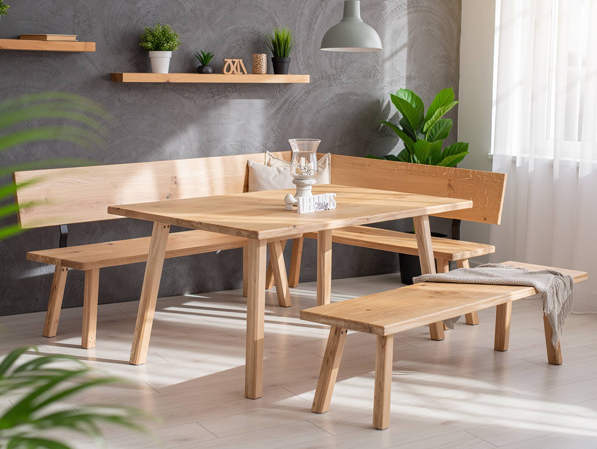 BERGSEE Sitzbank nach Maß, Material Massivholz 