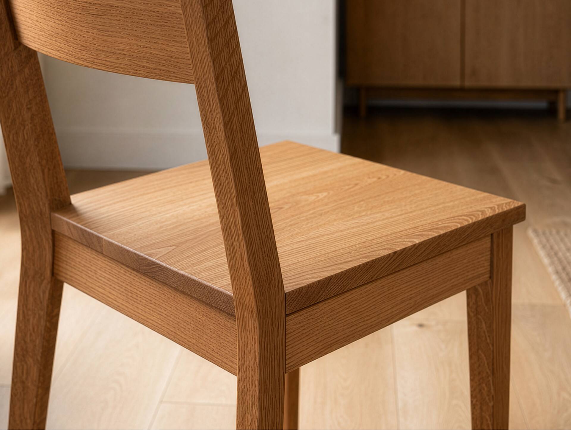 HILKO Esstischstuhl, Material Massivholz, Eiche unbehandelt | 1 Stück