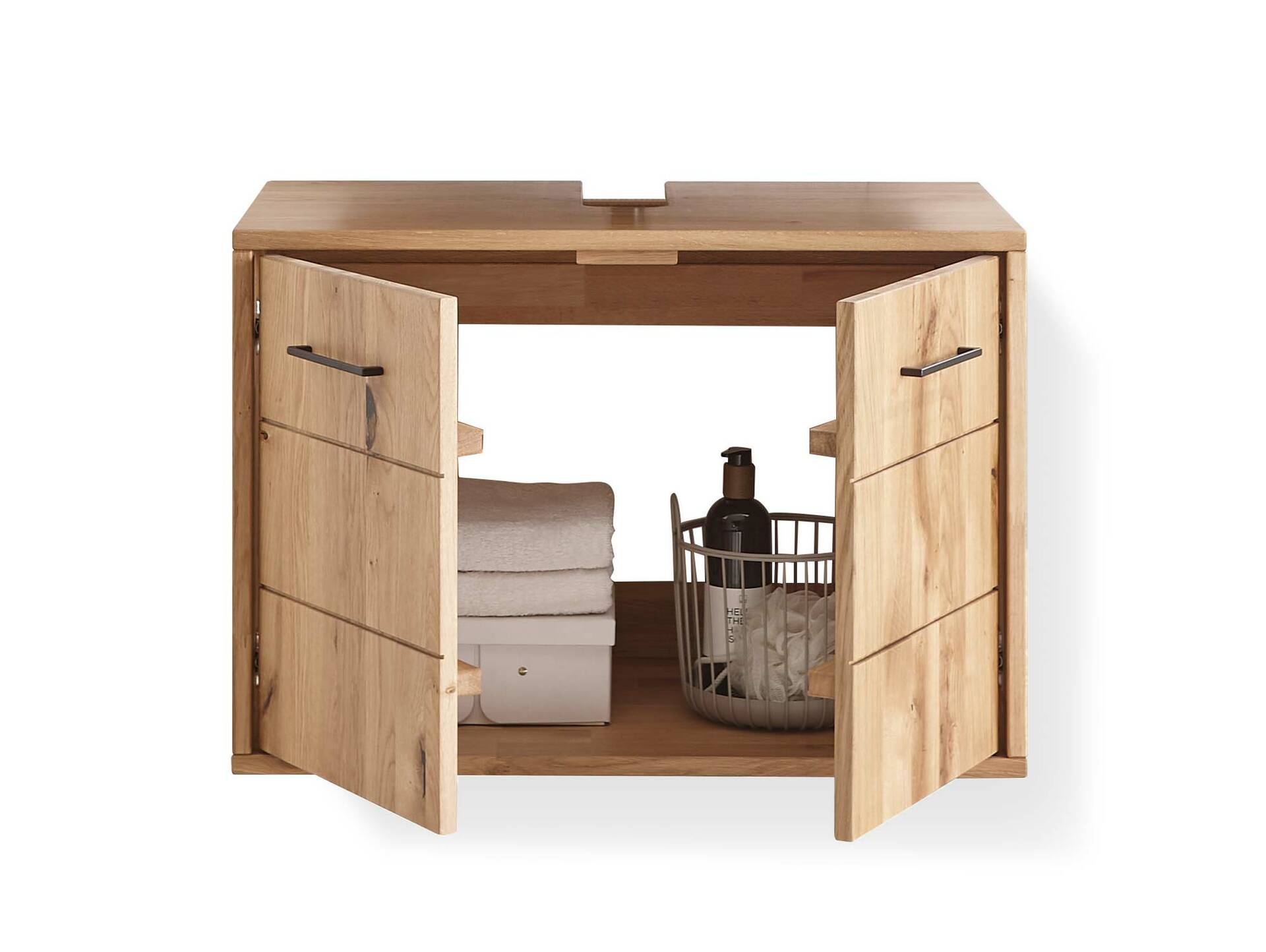 BOLTON Badezimmerset II, Material Massivholz, Wildeiche geölt 