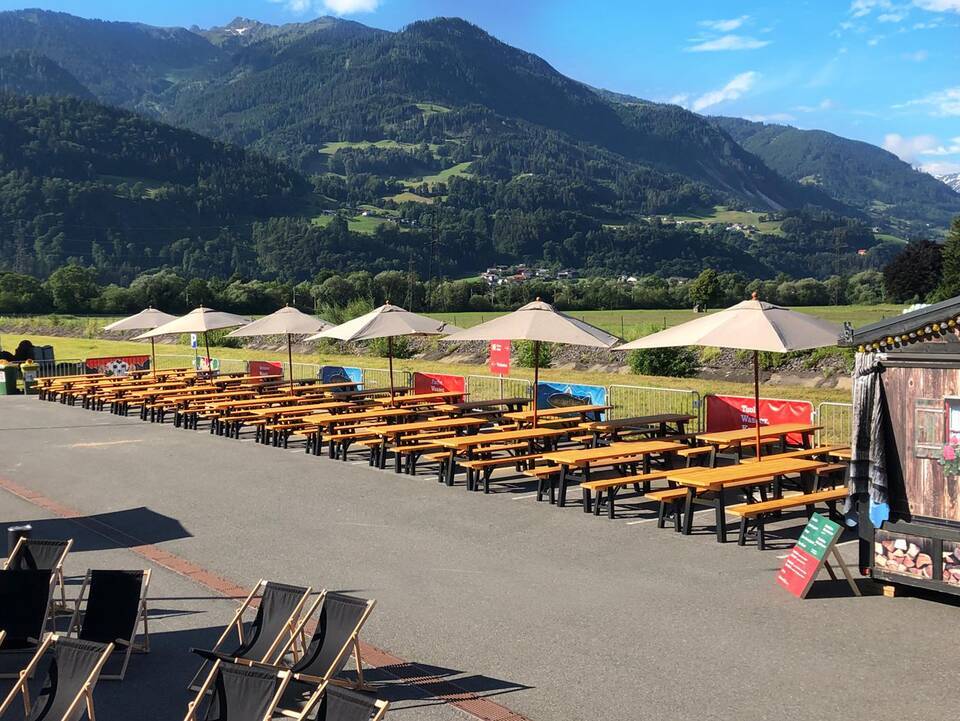 TEGERNSEE Gartentisch - klappbar, rustikale Altholzoptik, Material Massivholz/Metall, Thermo-Fichte 200 x 60 cm | Innenbereich