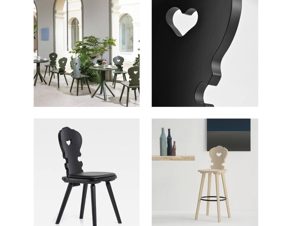 VALERIO Stuhl, Material Massivholz, Fichte lackiert Fichte natur