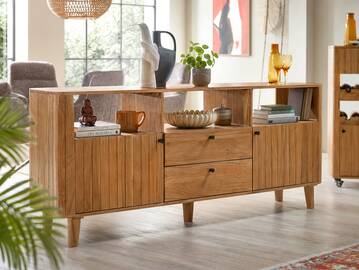 LINARO Raumteiler, Material Massivholz, Akazie massiv honigfarben 