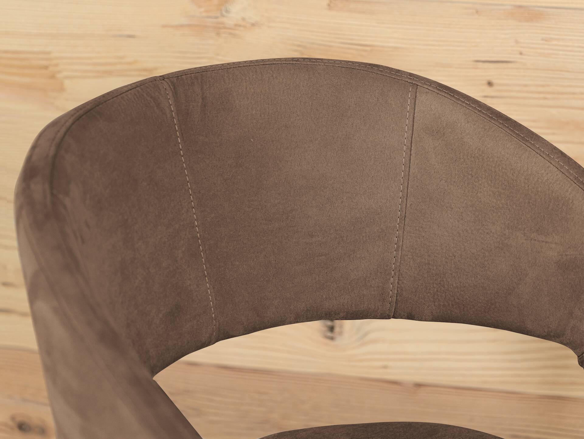 ALONA Polsterstuhl, Material Massivholz/Bezug Kunstleder Eiche | nougat