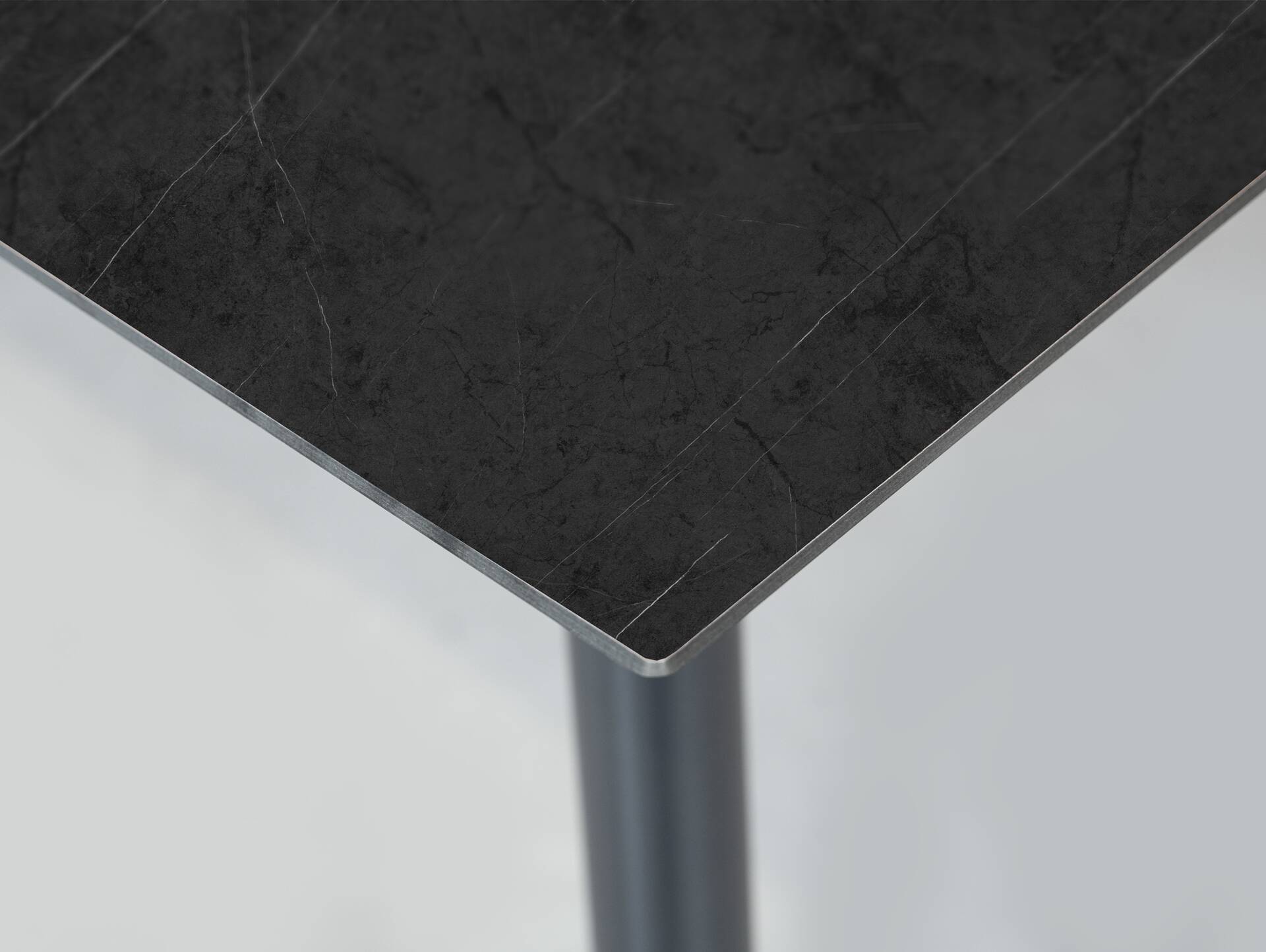 Alpstein Esstisch / Gartentisch, Material HPL/Aluminium 140 cm | 80 cm | Dunkelgrau