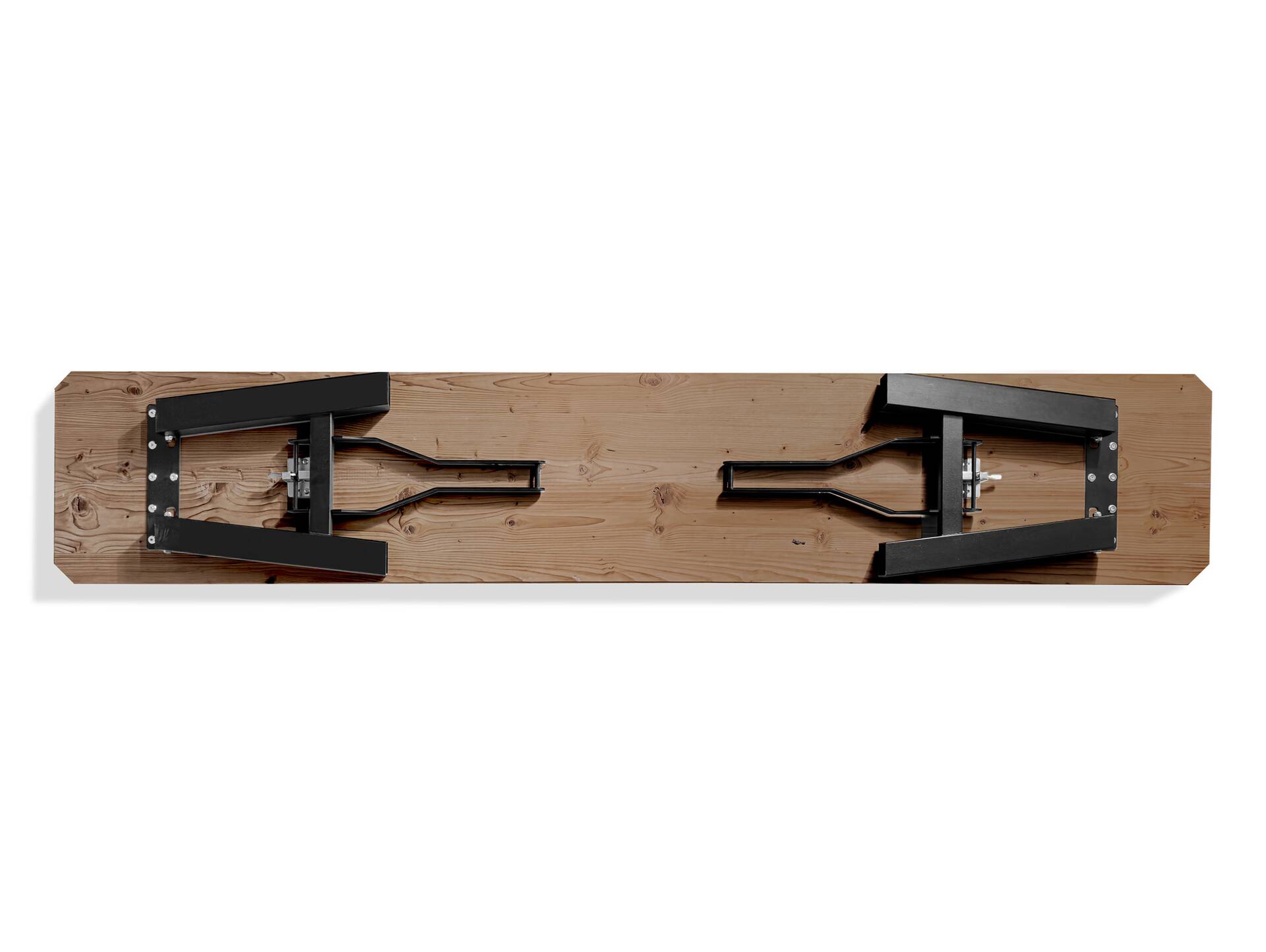 TEGERNSEE Gartengarnitur - höhenverstellbar, rustikale Altholzoptik, Material Massivholz/Metall, Thermo-Fichte 200 x 60 cm | Innenbereich | ohne Rückenlehne