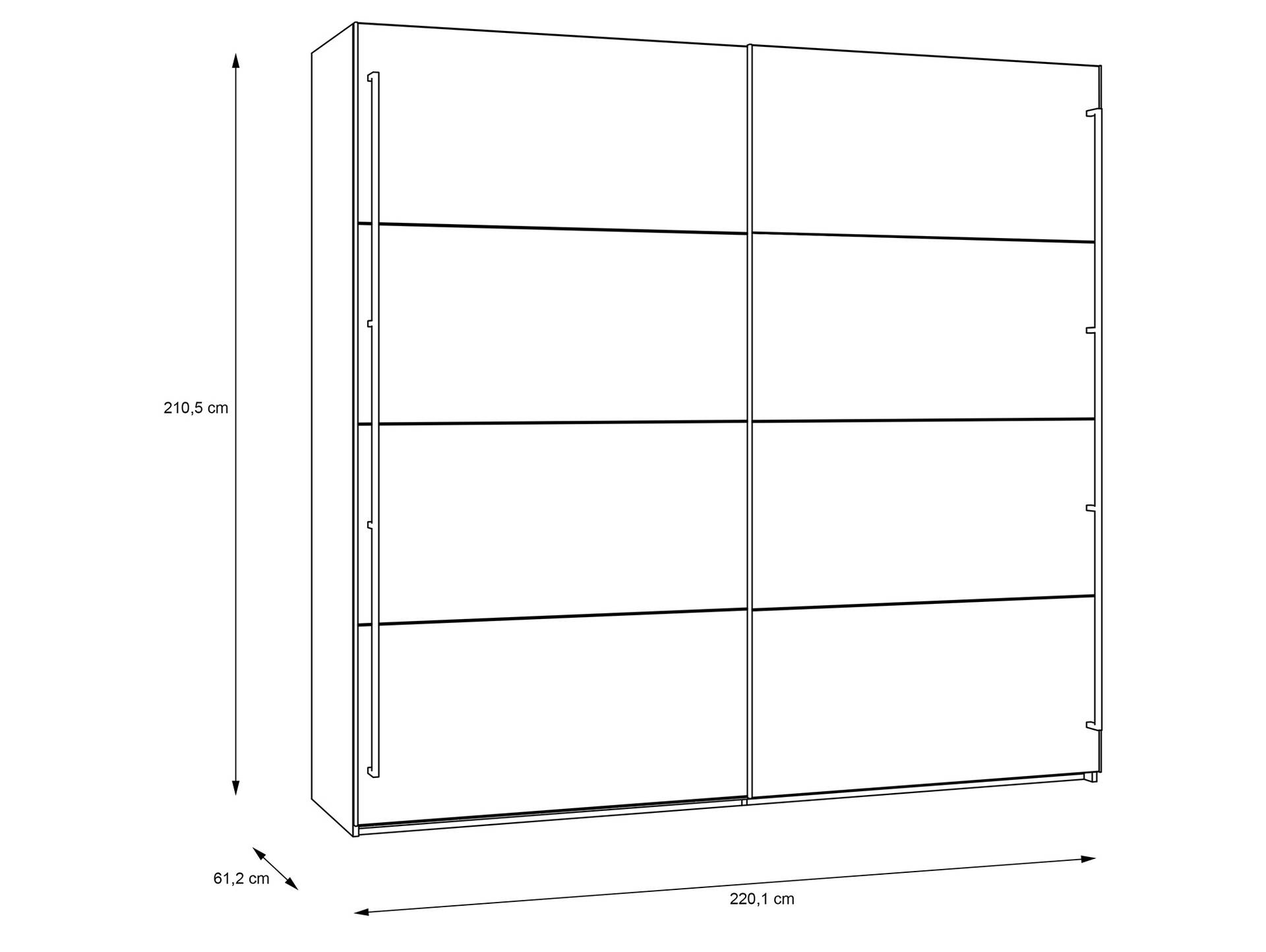 KACY Komplett Schlafzimmer, Material Dekorspanplatte, Flagstaff Eichefarbig/Weiß 220 cm