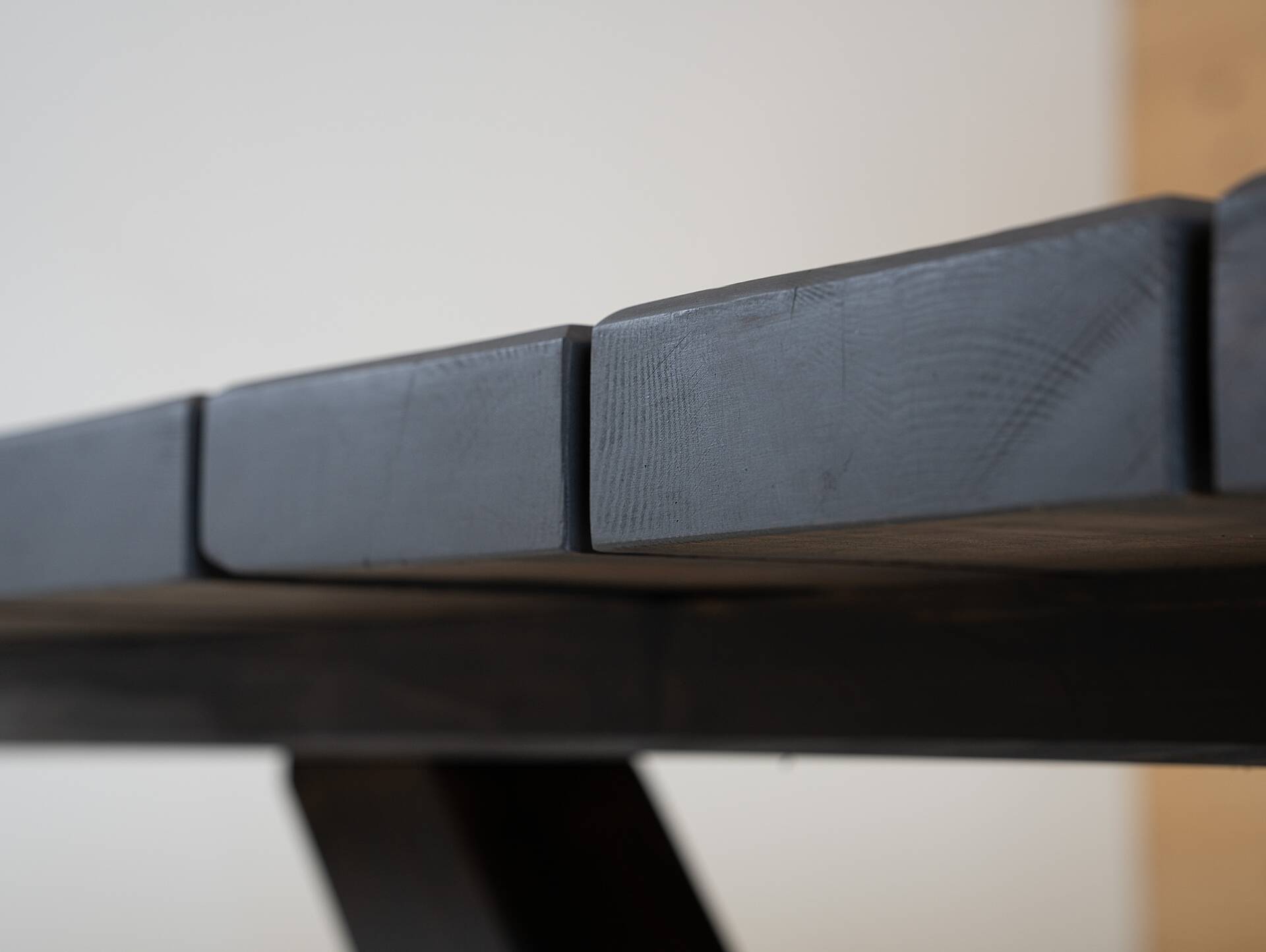 CANCUN PLUS Gartengarnitur mit X-Beinen, Material Massivholz, Lärche 200 cm | Grau | mit/ohne Rückenlehne