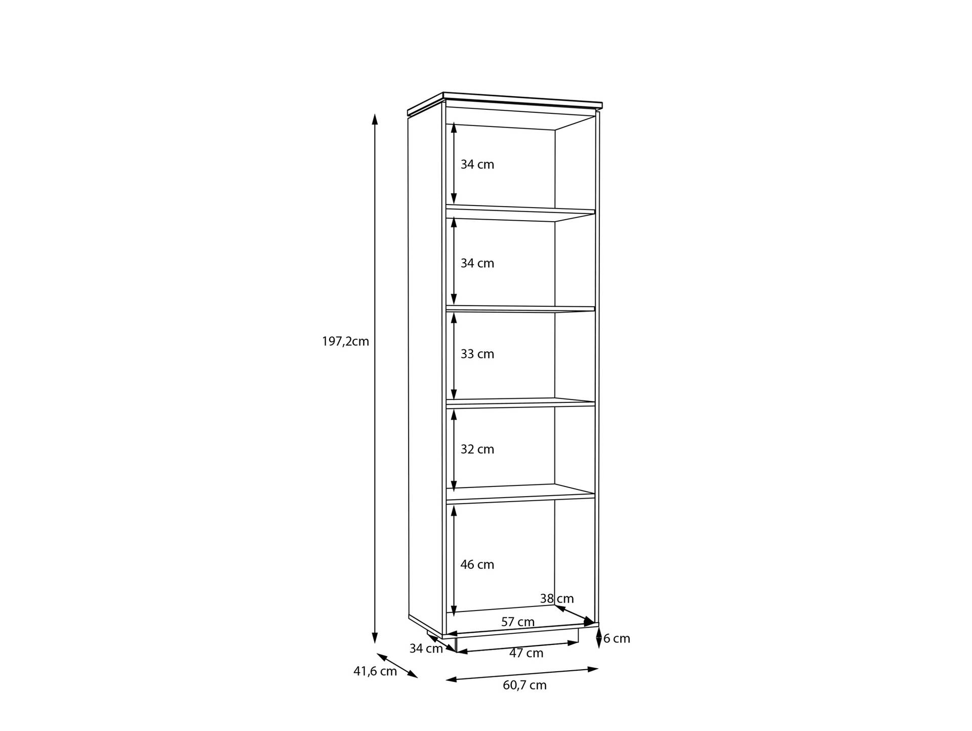 LEANDRO Vitrine, Material Spanplatte, Dekor Sand/Artisan Eichefarbig 