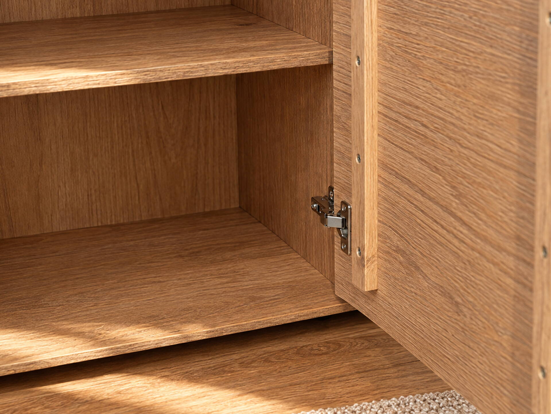 NESTRA Sideboard, Material Massivholz, Kiefer eichefarbig 