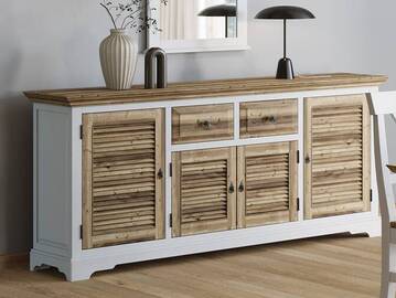 NOTTINGHAM Sideboard II, recyceltes Altholz, teilmassiv 