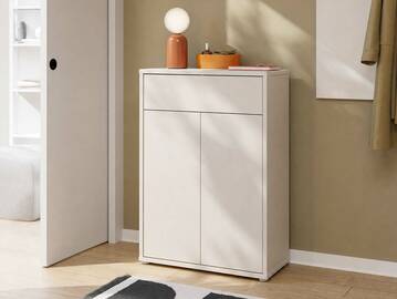 ADIAGO II Schuhschrank I, Material Dekorspanplatte, sand