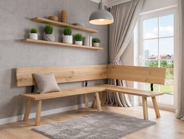 BERGSEE Eckbank nach Maß, Material Massivholz 