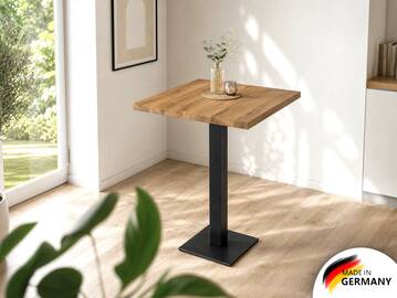 GASTRO Bartisch, Material Massivholz/Metall, Eiche lackiert