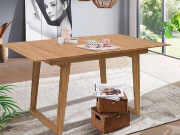 RONDY Esstisch / Ausziehtisch, Material Massivholz, Eiche geölt 