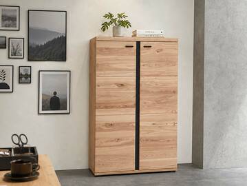 SAN MARINO Büroschrank III, Material Teilmassiv, Altesche gebürstet / Artisan eichefarbig