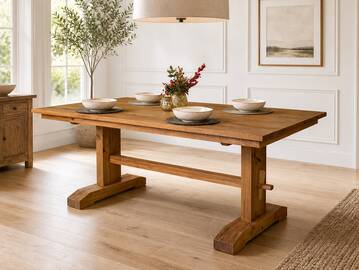 KOOPER Esstisch 200x100 cm, Material Massivholz, Wildeiche geölt