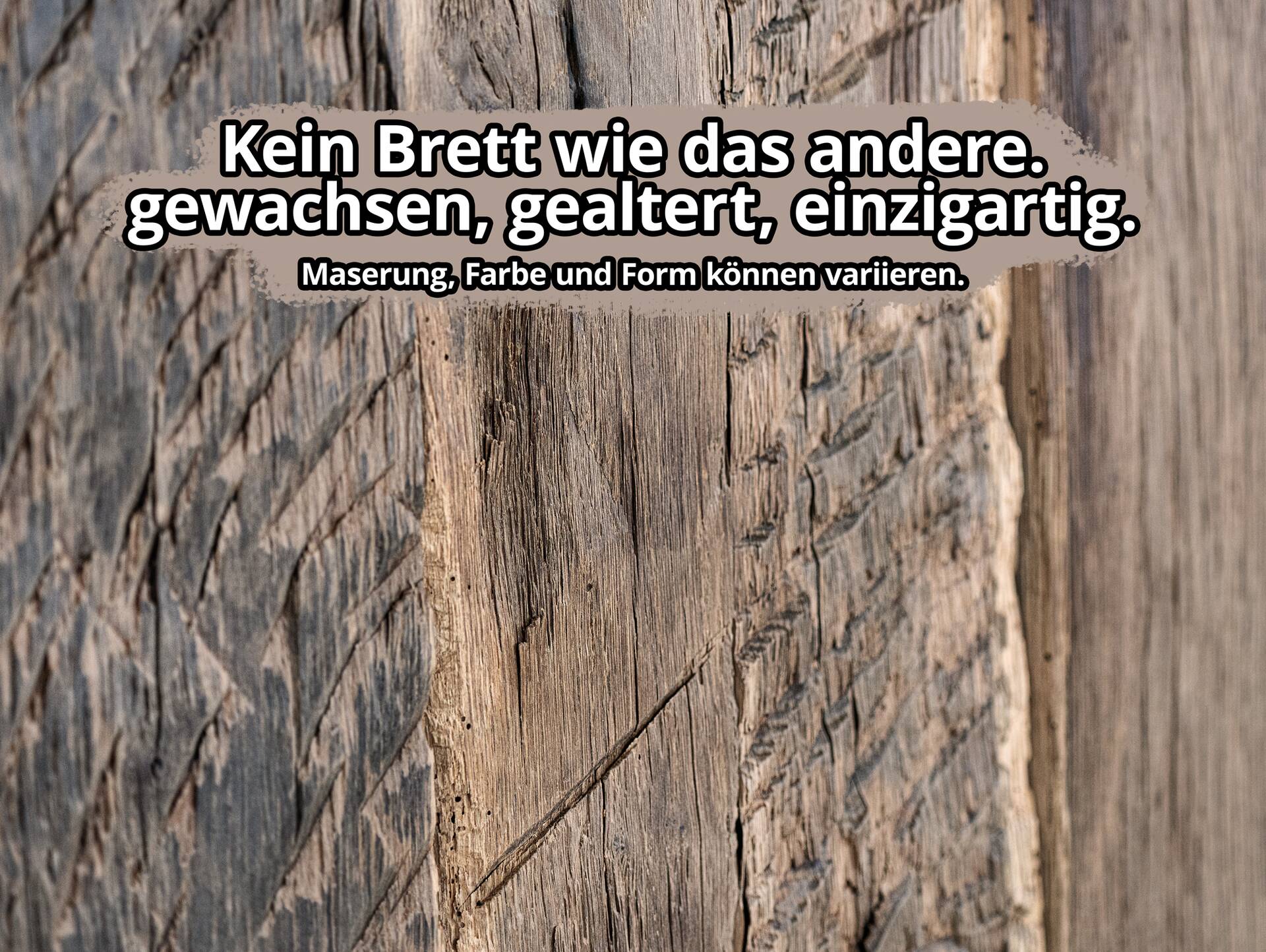 Garderobenleiste Altholz Eiche, Material Massivholz 2 Haken