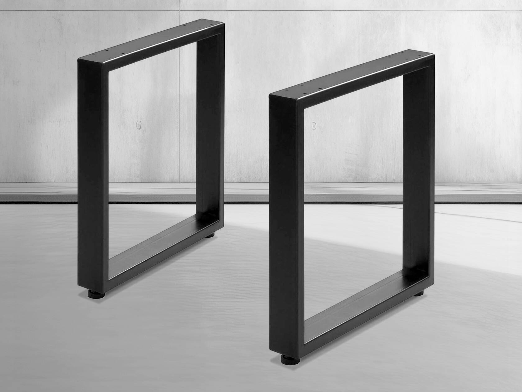 1 Paar Gestelle für Sitz- und Eckbänke, 400x420 mm, Material Stahl, schwarz 