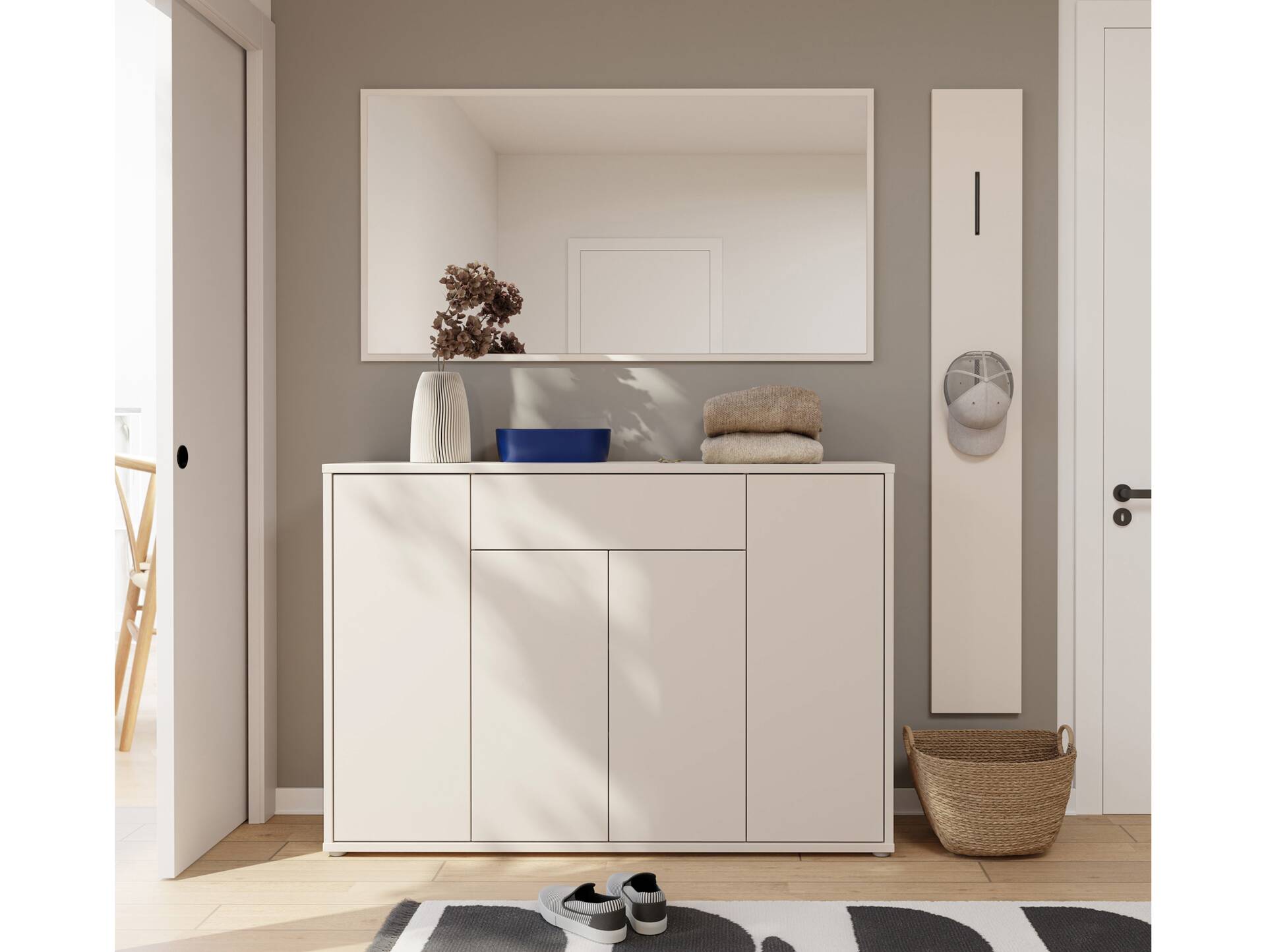 ADIAGO II Schuhschrank III, Material Spanplatte, sand 