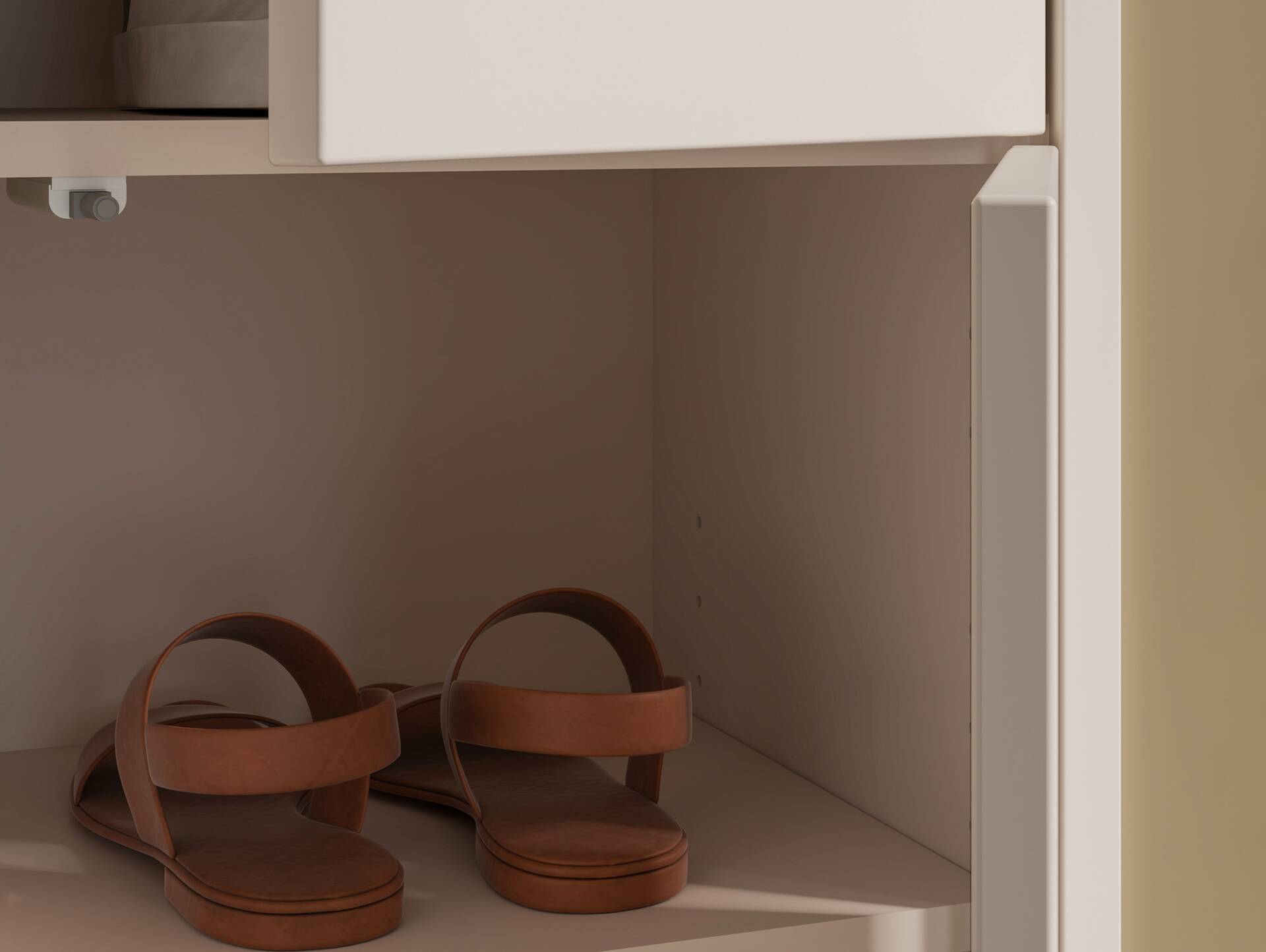 ADIAGO 6trg. Schuh-/Mehrzweckschrank, Material Dekorspanplatte Sand