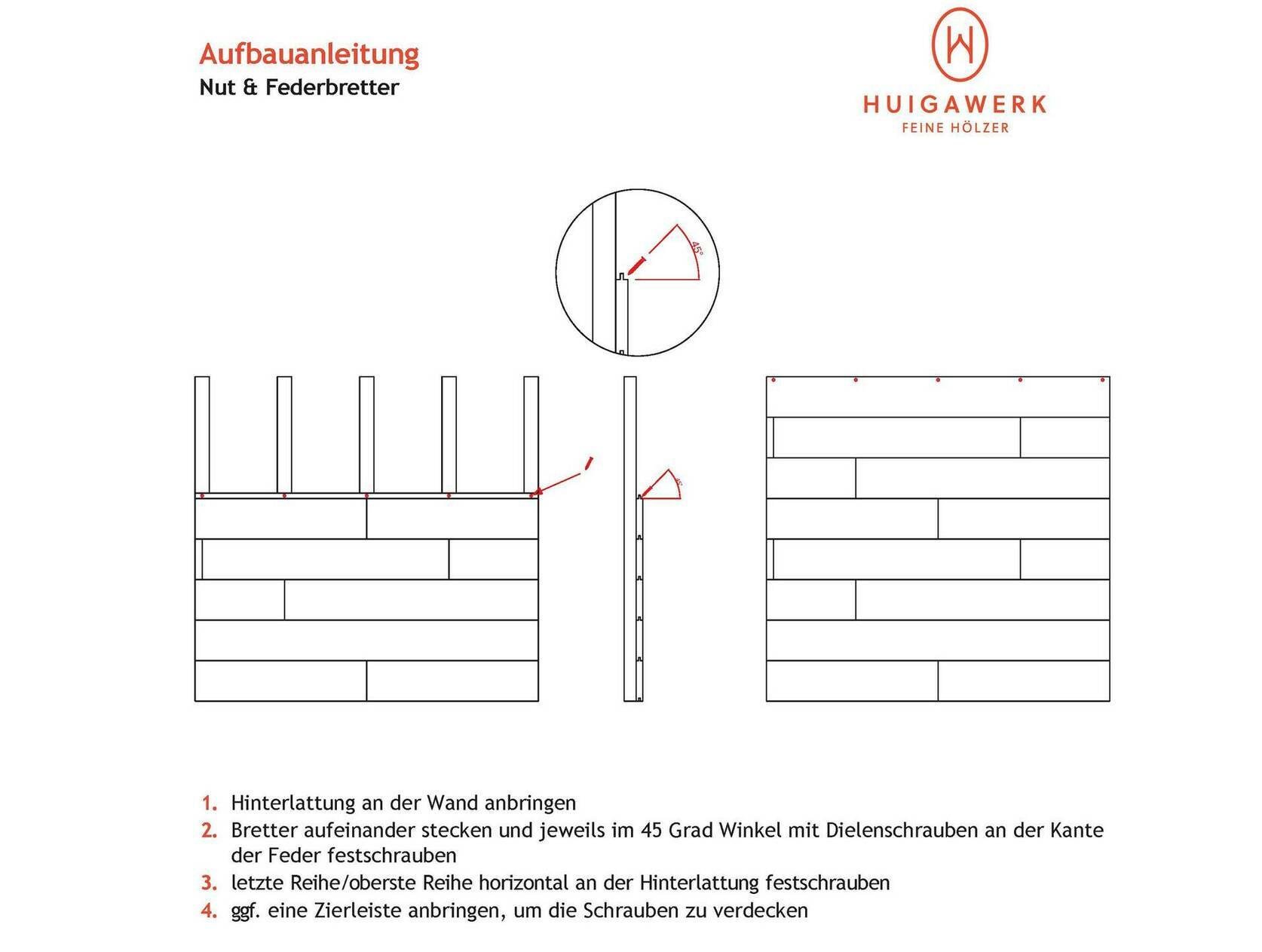 Nut- und Federbretter, Fichte gehackt/gebürstet, Material Massivholz, verschiedene Längen erhältlich 24 mm | 2.5 Meter