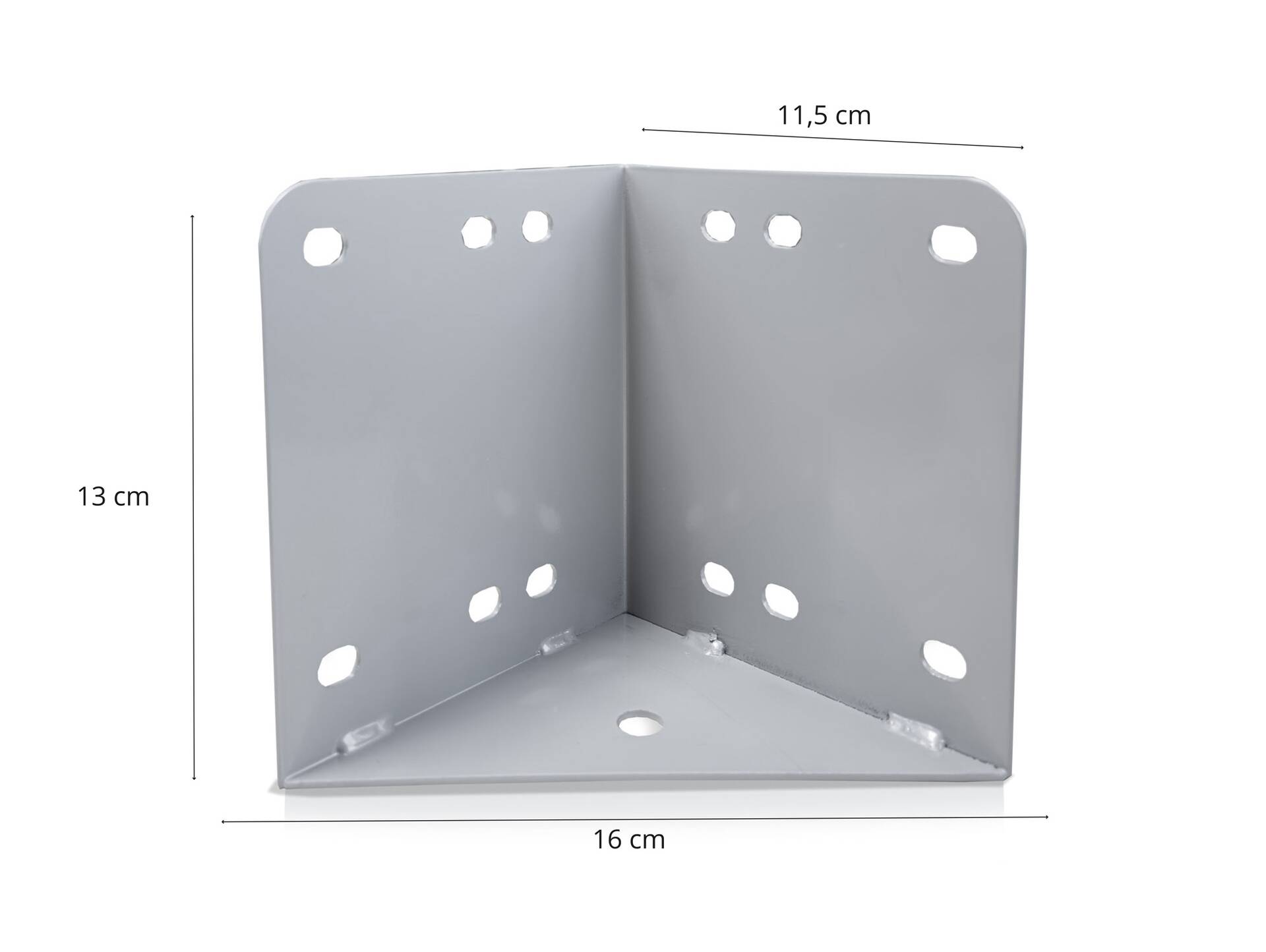 4er-Set Bett-Eckwinkel, Material Metall, grau 