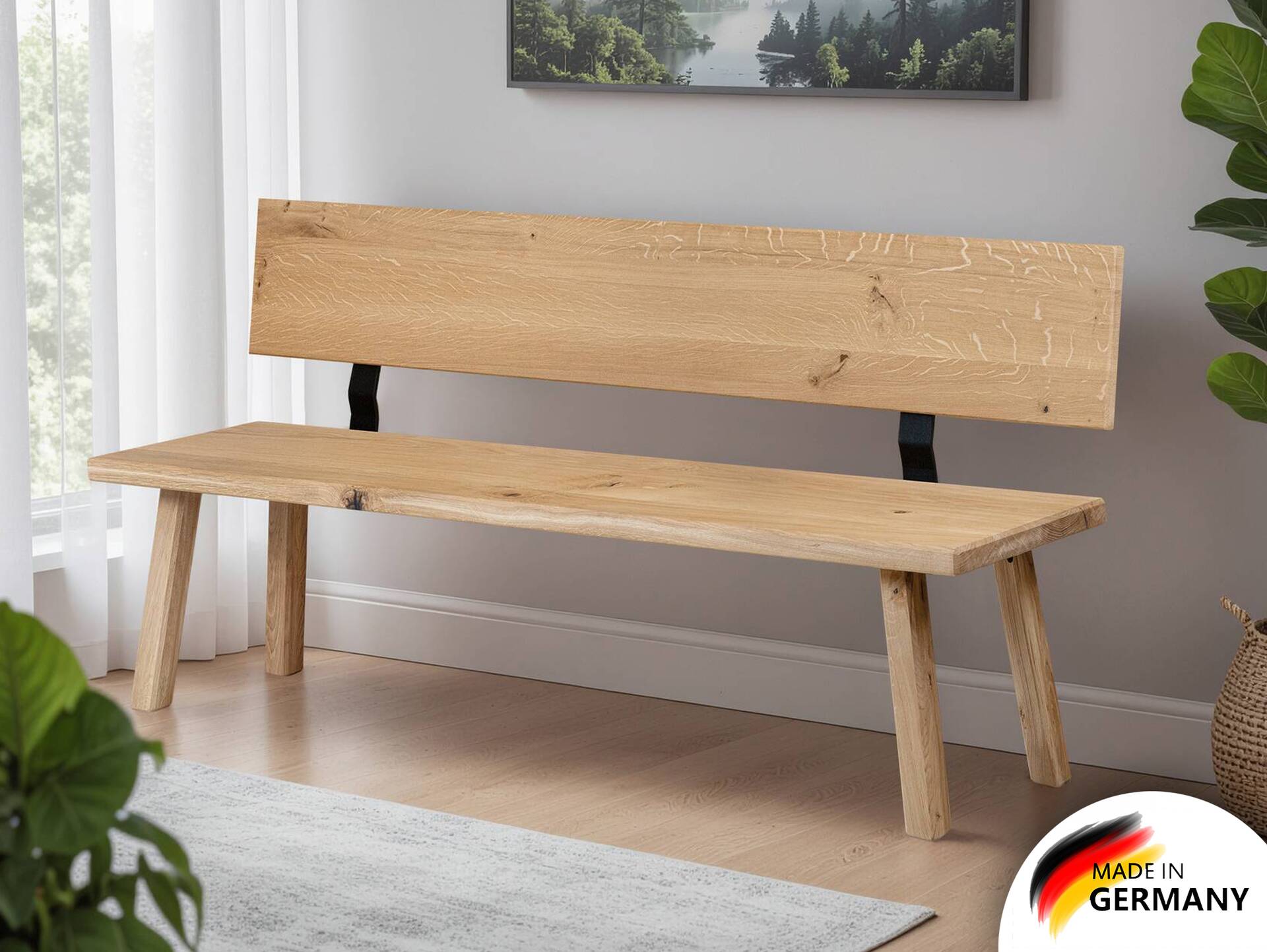 BERGSEE Sitzbank nach Maß, Material Massivholz 