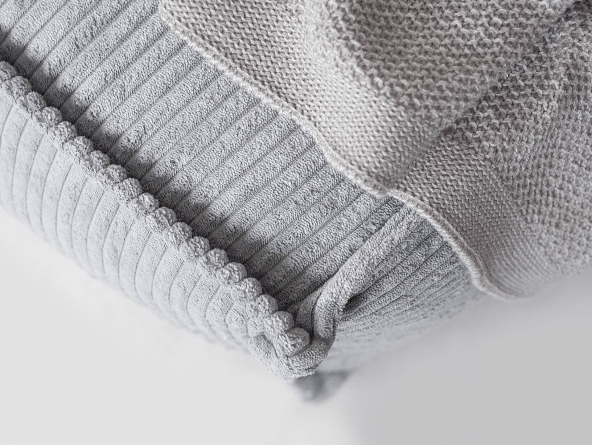 COZY Sitzsack, Material Cord Grau