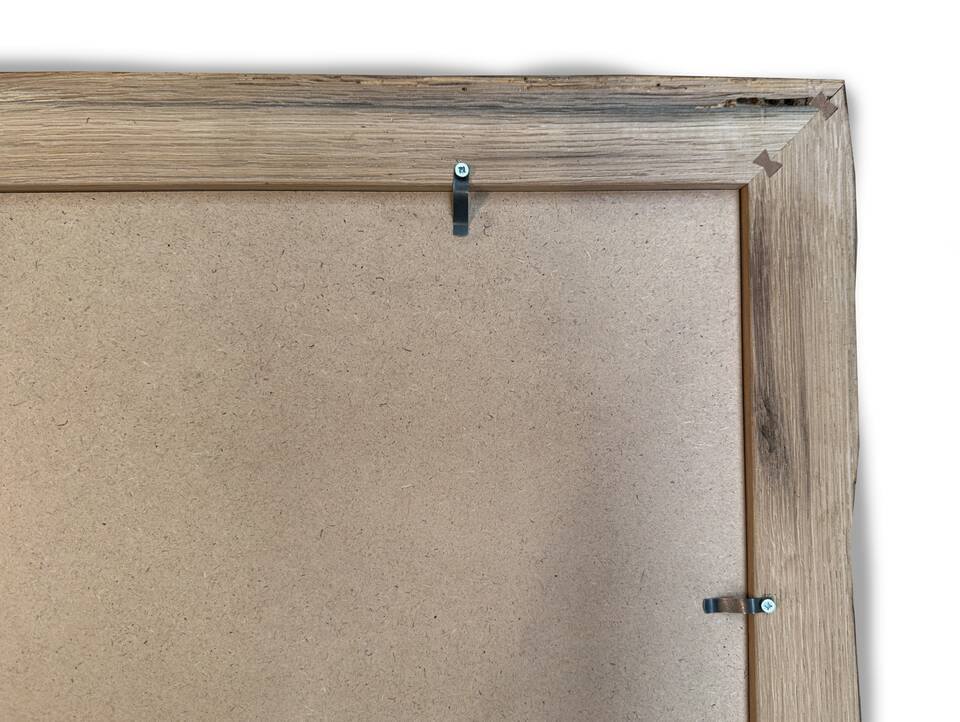 Bilderrahmen aus Eiche-Altholz, Material Massivholz, rustikale Strukturoberfläche DIN A5