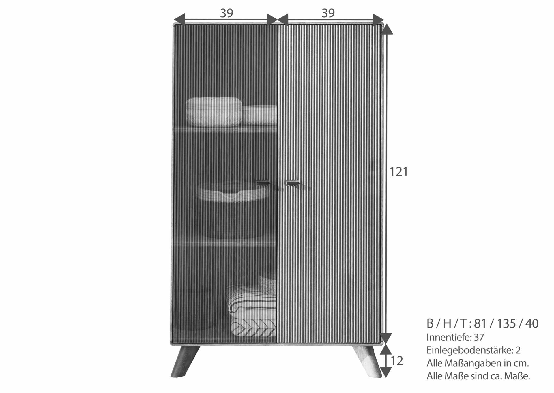 JAKARTA Highboard I, Material Massivholz, Kernbuche Tabak geölt 