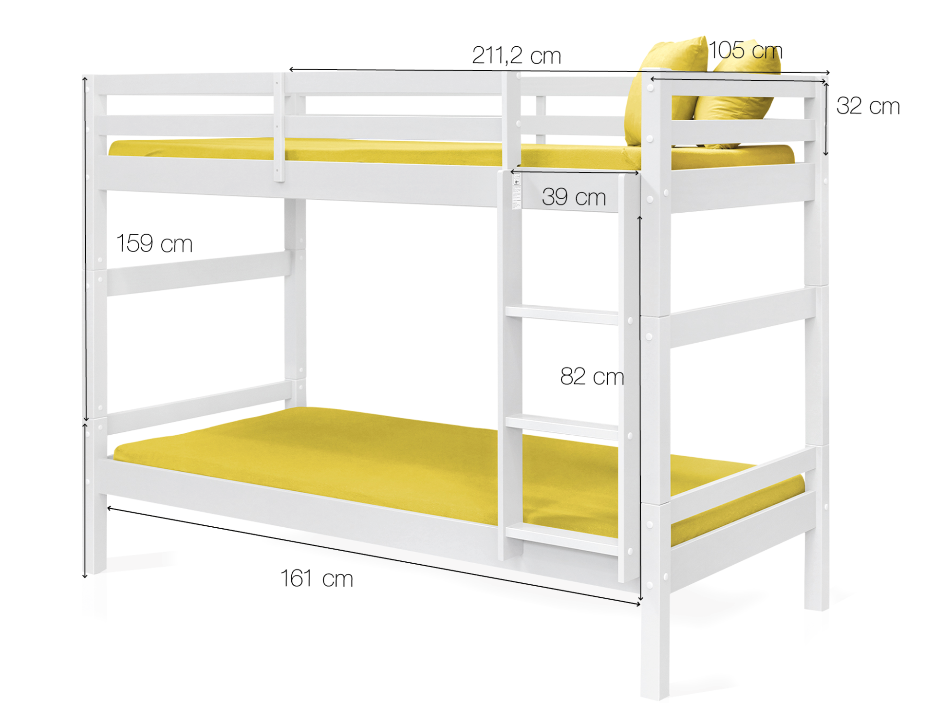 GYPSI Etagenbett, Material Massivholz, Kiefer massiv 