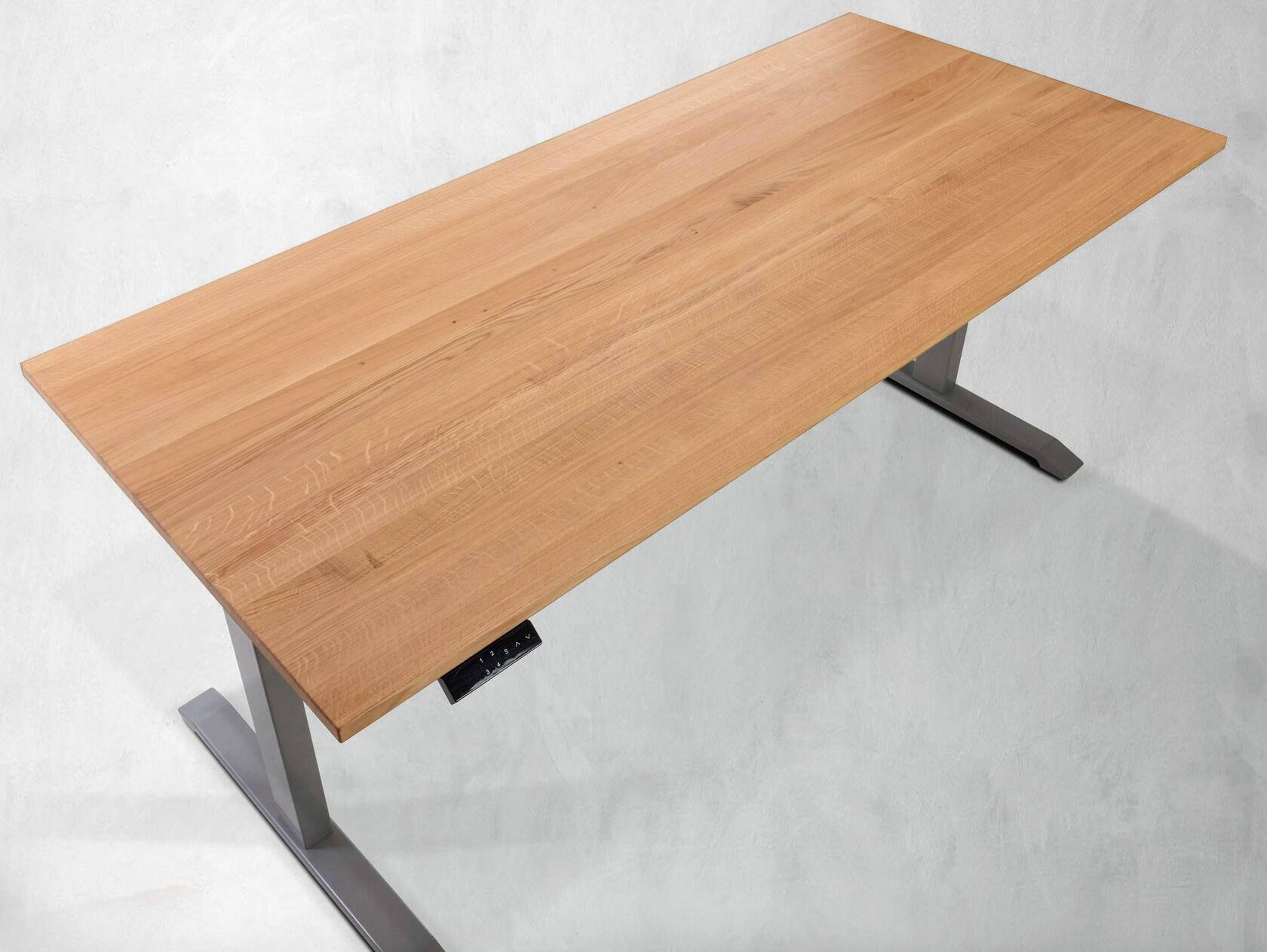 OFFICE ONE Schreibtischplatte, Material Massivholz Buche | 120x80 cm