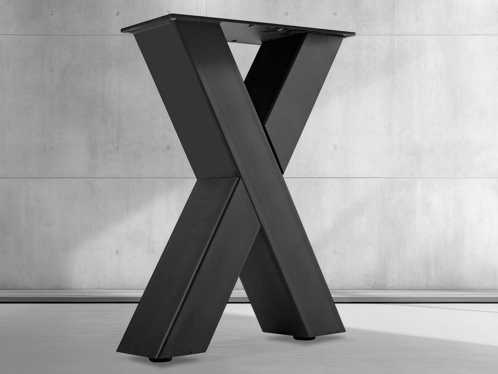 X-Bein für Bank, 40x46 cm, Material Stahl, schwarz 