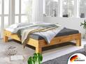 CURBY 4-Fuß-Bett ohne Kopfteil, Material Massivholz, rustikale Altholzoptik, Fichte
