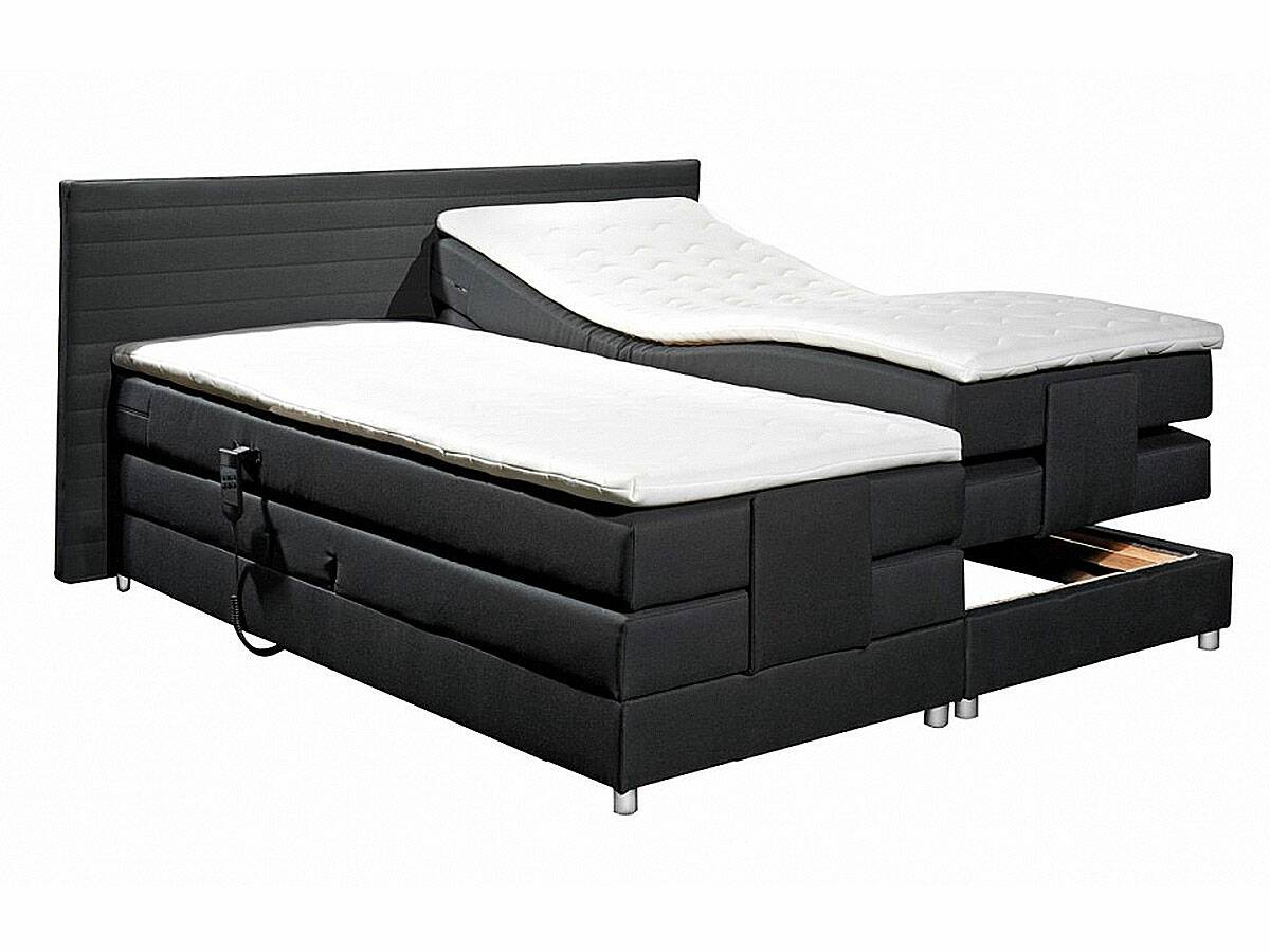 AMSTERDAM elektrisches Boxspringbett / Doppelbett 180x200 schwarz mit Motor AMSTERDAM elektrisches Boxspringbett / Doppelbett 180x200 schwarz mit Motor