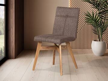 AMARO Esszimmerstuhl, Gestell Massivholz, Stoffbezug 
