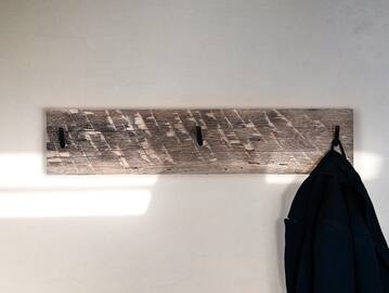 Garderobenleiste Altholz Eiche, Material Massivholz 