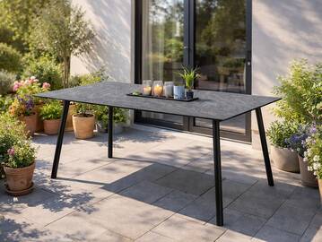 Alpstein Esstisch / Gartentisch, Material HPL/Aluminium 