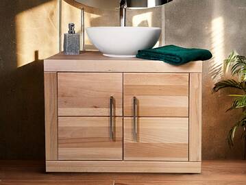OZEANA Waschbeckenunterschrank I, Material teilmassiv Buche