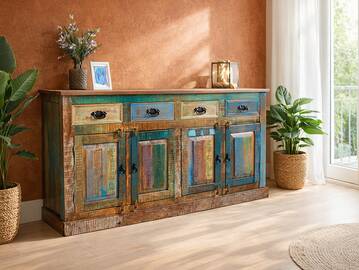 RIVERBOAT Sideboard II aus Altholz, Material Massivholz, Vintage-Optik