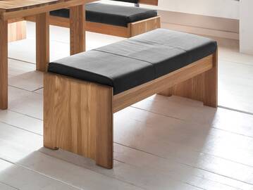 SCOTT Sitzbank / Truhenbank, Material Massivholz/Bezug Kunstfaser