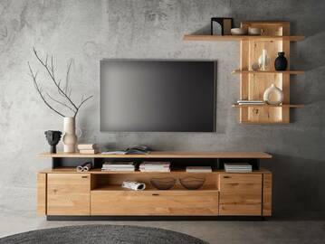 NATANO TV-Element II, Material Massivholz, Wildeiche geölt 