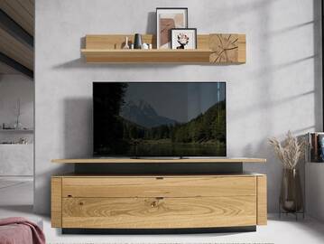 NATANO TV-Element I, Material Massivholz, Wildeiche geölt 